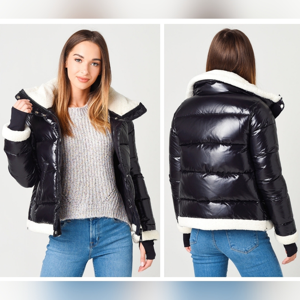 SAM | GIGI Down Jacket With Shearling Trim - Picture 15 of 17